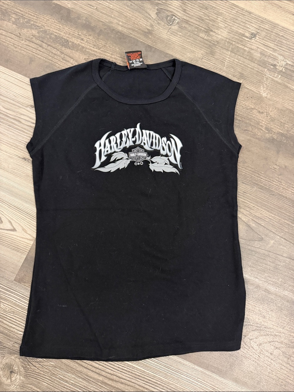 Harley-Davidson Black Graphic Sleeveless Cap Tee XL